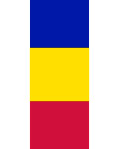 Bandera: Bandera vertical con potencia Andorra |  bandera vertical | 3.5m² | 300x120cm 
