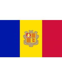 Flag: Andorra |  landscape flag | 2.4m² | 26sqft | 120x200cm | 4x7ft 