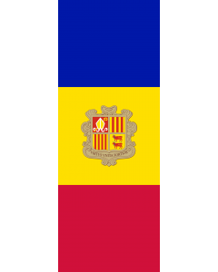 Flag: Andorra |  portrait flag | 6m² | 64sqft | 400x150cm | 13x5ft 