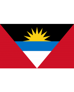 Flag: Antigua and Barbuda |  landscape flag | 1.35m² | 14.5sqft | 90x150cm | 3x5ft 