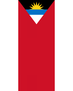 Vertical Hanging Beam Flag: Antigua and Barbuda |  portrait flag | 3.5m² | 38sqft | 300x120cm | 10x4ft 