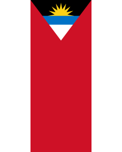 Vertical Hanging Swivel Crossbar Banner Flag: Antigua and Barbuda |  portrait flag | 3.5m² | 38sqft | 300x120cm | 10x4ft 