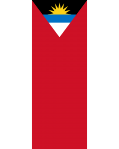 Vertical Hanging Beam Flag: Antigua and Barbuda |  portrait flag | 6m² | 64sqft | 400x150cm | 13x5ft 