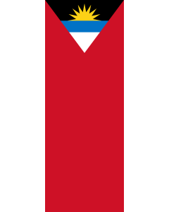 Vertical Hanging Beam Flag: Antigua and Barbuda |  portrait flag | 6m² | 64sqft | 400x150cm | 13x5ft 
