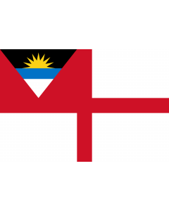 Drapeau: Coastguard Ensign of Antigua and Barbuda |  drapeau paysage | 0.06m² | 20x30cm 