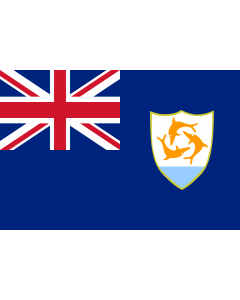 Flag: Anguilla |  landscape flag | 0.96m² | 10sqft | 80x120cm | 2.5x4ft 