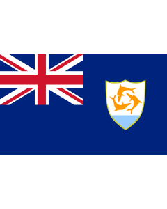 Table-Flag / Desk-Flag: Anguilla 15x25cm