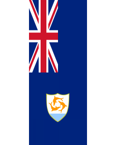 Drapeau: Anguilla |  portrait flag | 3.5m² | 300x120cm 