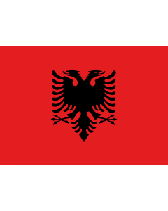 Bandera: Albania |  bandera paisaje | 0.7m² | 70x100cm 