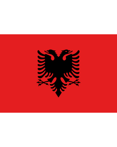 Bandera: Albania |  bandera paisaje | 2.16m² | 120x180cm 