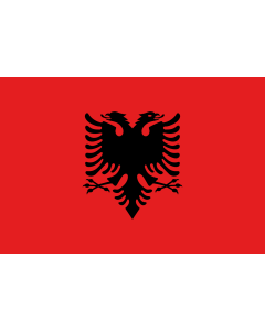 Bandera: Albania |  bandera paisaje | 0.24m² | 40x60cm 