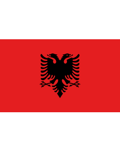 Flag: Albania |  landscape flag | 3.75m² | 40sqft | 150x250cm | 5x8ft 