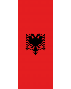 Bandera: Albania |  bandera vertical | 3.5m² | 300x120cm 