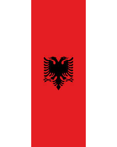 Bandera: Bandera vertical con manga cerrada para potencia Albania |  bandera vertical | 6m² | 400x150cm 