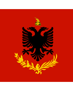 Flag: Albania Royal Army |  2.16m² | 23sqft | 150x150cm | 60x60inch 