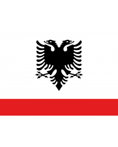 Flag: Naval Ensign of Albania |  landscape flag | 2.16m² | 23sqft | 120x180cm | 4x6ft 