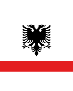 Bandera de  Naval Ensign of Albania |  bandera horizontal | 1.35m² | 90x150cm 