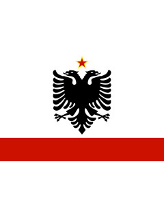 Flag: Naval Ensign of Albania 1958-1992 |  landscape flag | 2.16m² | 23sqft | 120x180cm | 4x6ft 