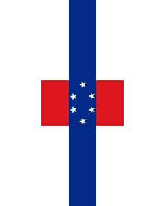 Bandera: Bandera vertical con potencia Antillas Neerlandesas |  bandera vertical | 3.5m² | 300x120cm 