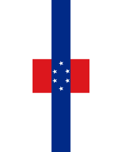 Vertical Hanging Swivel Crossbar Banner Flag: Netherlands Antilles |  portrait flag | 6m² | 64sqft | 400x150cm | 13x5ft 