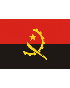 Bandera: Angola |  bandera paisaje | 0.7m² | 70x100cm 