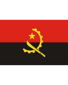 Bandera: Angola |  bandera paisaje | 0.375m² | 50x75cm 