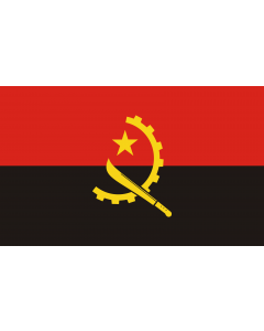 Bandera: Angola |  bandera paisaje | 1.35m² | 90x150cm 