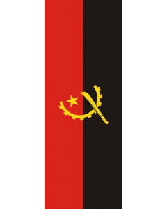 Bandera: Angola |  bandera vertical | 6m² | 400x150cm 