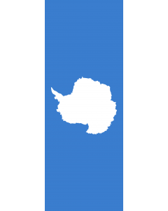 Flag: Antarctica |  portrait flag | 6m² | 64sqft | 400x150cm | 13x5ft 