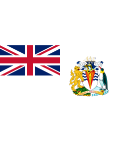 Bandera: British Antarctic Territory | Territoire antarctique britannique | Territorio antartico britannico | Bryttisca Antarctisca Landscipes | Tiriogaeth Brydeinig yr Antarctig | The Breetish Antarctic Territory |  bandera paisaje | 2.16m² | 100x200cm 