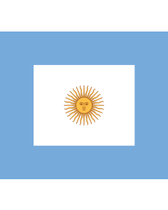 Flag: Naval Jack of Argentina |  landscape flag | 1.35m² | 14.5sqft | 110x120cm | 43x50inch 