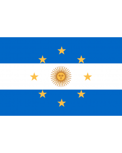 Flag: Navy Jack of Argentina 1818 |  landscape flag | 2.16m² | 23sqft | 120x180cm | 4x6ft 