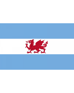 Flag: Welsh colony in Patagonia |  landscape flag | 2.16m² | 23sqft | 120x180cm | 4x6ft 