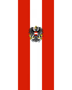 Vertical Hanging Beam Flag: Austria |  portrait flag | 3.5m² | 38sqft | 300x120cm | 10x4ft 