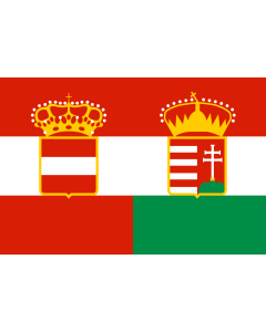Flag: Civil/War Ensign of Austria-Hungary 1869—1918 |  landscape flag | 2.16m² | 23sqft | 120x180cm | 4x6ft 