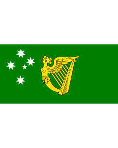 Flag: Australian Irish heritage |  landscape flag | 0.06m² | 0.65sqft | 17x34cm | 7x14inch 