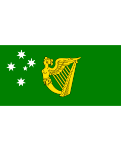 Flag: Australian Irish heritage |  landscape flag | 1.35m² | 14.5sqft | 80x160cm | 30x60inch 