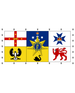 Flag: Queen Elizabeth II s personal flag for Australia |  landscape flag | 1.35m² | 14.5sqft | 80x160cm | 30x60inch 