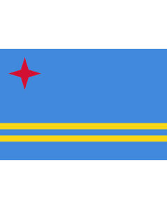 Flag: Aruba |  landscape flag | 0.96m² | 10sqft | 80x120cm | 2.5x4ft 
