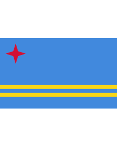 Table-Flag / Desk-Flag: Aruba 15x25cm