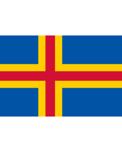 Flag: Aland Islands |  landscape flag | 0.06m² | 0.65sqft | 20x30cm | 8x12in 