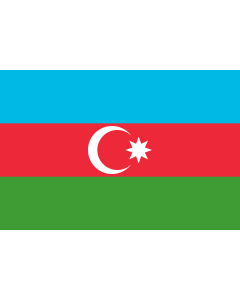 Flag: Azerbaijan |  landscape flag | 0.06m² | 0.65sqft | 20x30cm | 8x12in 