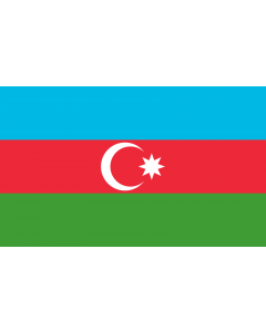 Bandera: Azerbaiyán |  bandera paisaje | 1.35m² | 90x150cm 