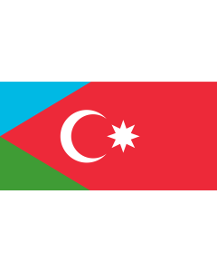 Bandera de  Azerbaitjan Meridional |  bandera horizontal | 2.16m² | 100x200cm 