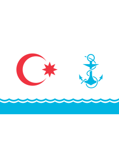 Flag: Ceremonial naval flag of Azerbaijan |  landscape flag | 2.16m² | 23sqft | 120x180cm | 4x6ft 