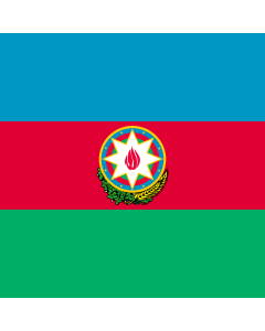 Flag: Standard of the President of Azerbaijan |  0.06m² | 0.65sqft | 25x25cm | 10x10inch 