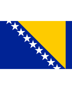 Flag: Bosnia and Herzegovina |  landscape flag | 0.135m² | 1.5sqft | 30x45cm | 1x1.5foot 