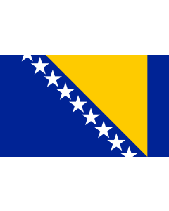 Bandera: Bosnia y Herzegovina |  bandera paisaje | 2.4m² | 120x200cm 