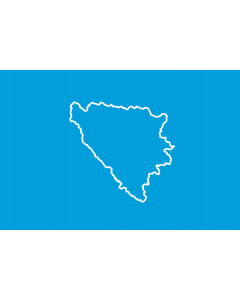 Flag: BiH  First set of proposal 3 | Third alternative flag of the First set of Proposals for the Bosnian Flag change |  landscape flag | 0.06m² | 0.65sqft | 20x30cm | 8x12in 