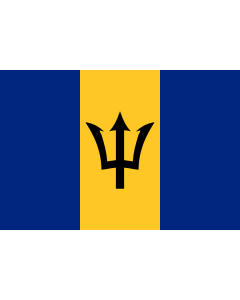 Flag: Barbados |  landscape flag | 0.06m² | 0.65sqft | 20x30cm | 8x12in 